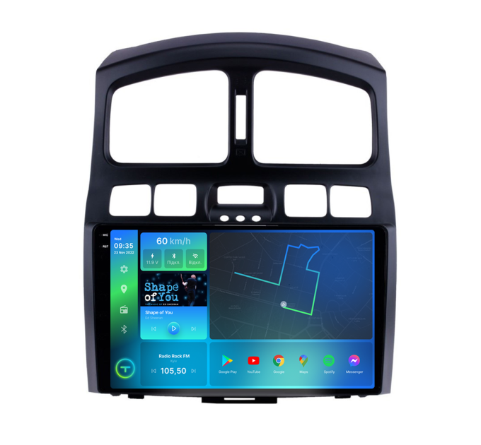 Штатна магнітола Torssen 2K Hyundai Santa Fe 00-12 / Jac S1 07-13 F9464 4G Carplay DSP