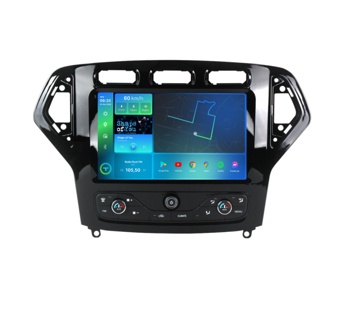 Штатна магнітола Torssen 2K Ford Mondeo A/C climate 07-11 black F9432 4G Carplay DSP