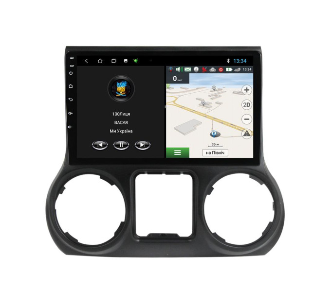 Штатна магнітола для Jeep Wrangler 3 2010-2018 BACAR 1/16Gb Optimal