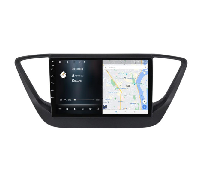 Штатна магнітола для Hyundai Accent Solaris 2017-2018 black BACAR 4/64Gb Individual