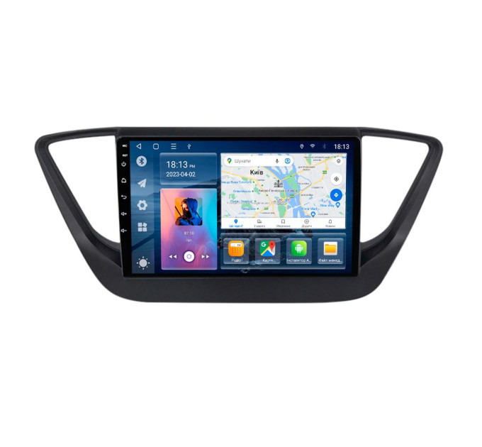 Штатна магнітола для Hyundai Accent Solaris 2017-2018 black BACAR 4/64Gb Individual