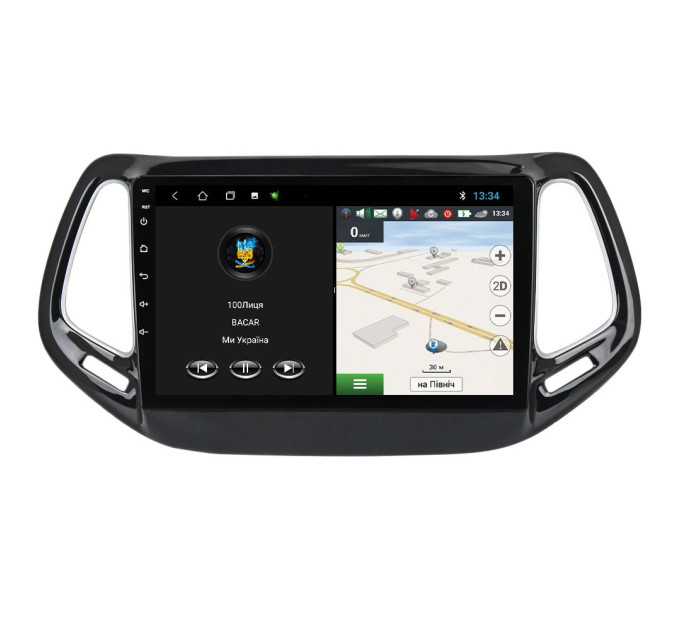 Штатна магнітола для Jeep Compass 2016-2018 BACAR 1/16Gb Optimal