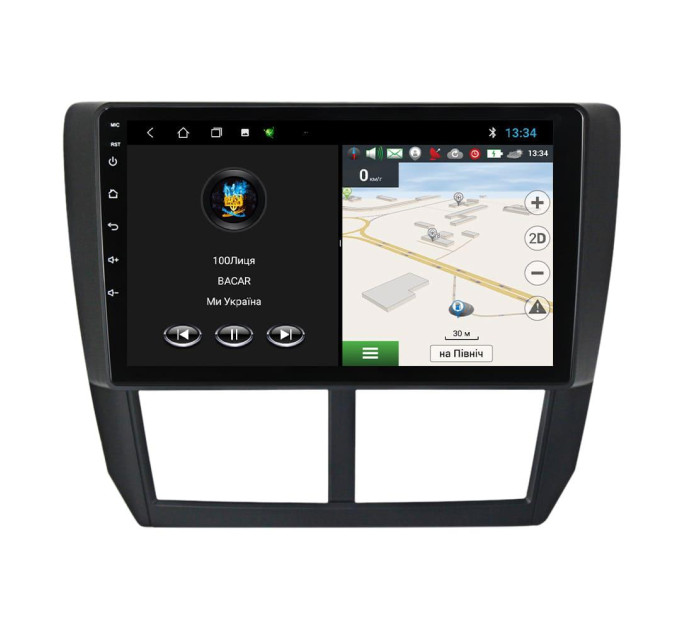 Штатна магнітола для Subaru Forester 3 2007-2013 Impreza 2007-2011 BACAR 1/16Gb Optimal