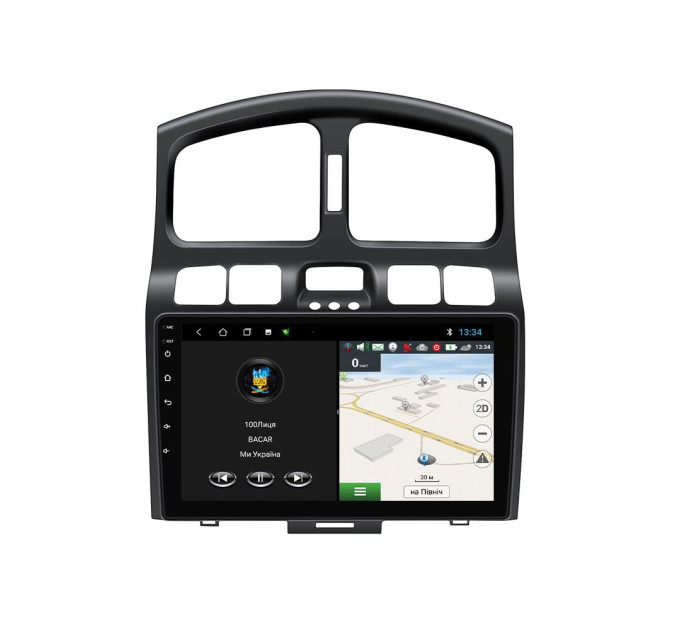 Штатна магнітола для Hyundai Santa Fe 2000-2006 BACAR 2/32Gb Optimal