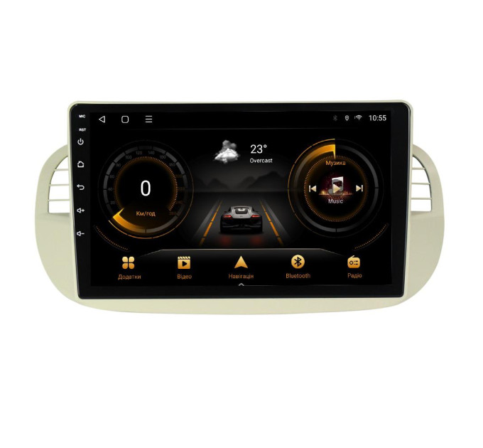 Штатна магнітола для Fiat 500 2007-2014 BACAR 1/16Gb Optimal