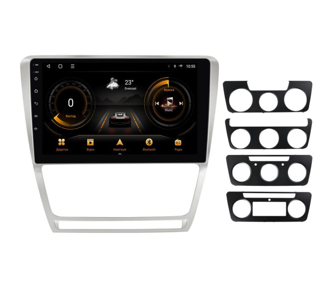 Штатна магнітола для Skoda Octavia A5 2006-2013 BACAR 1/16Gb Optimal
