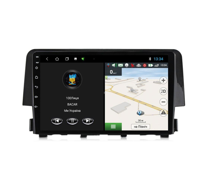 Штатна магнітола для Honda Civic 10 2015-2020 BACAR 1/16Gb Optimal