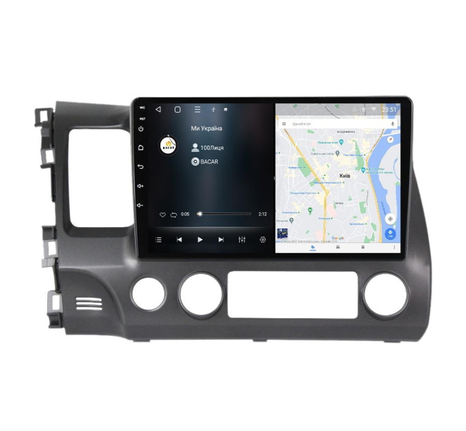 Штатна магнітола для Honda Civic 8 4D 2005-2012 BACAR 4/64Gb Individual