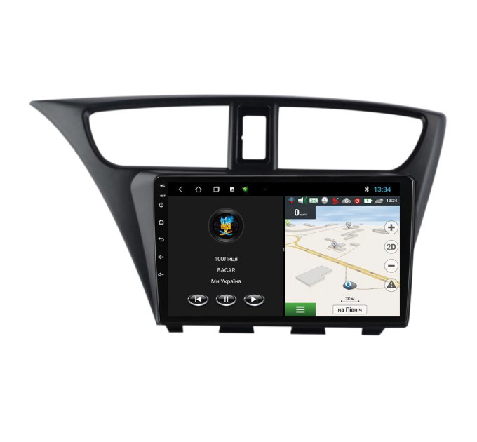 Штатна магнітола для Honda Civic 9 FK FB 2012-2017 BACAR 1/16Gb Optimal