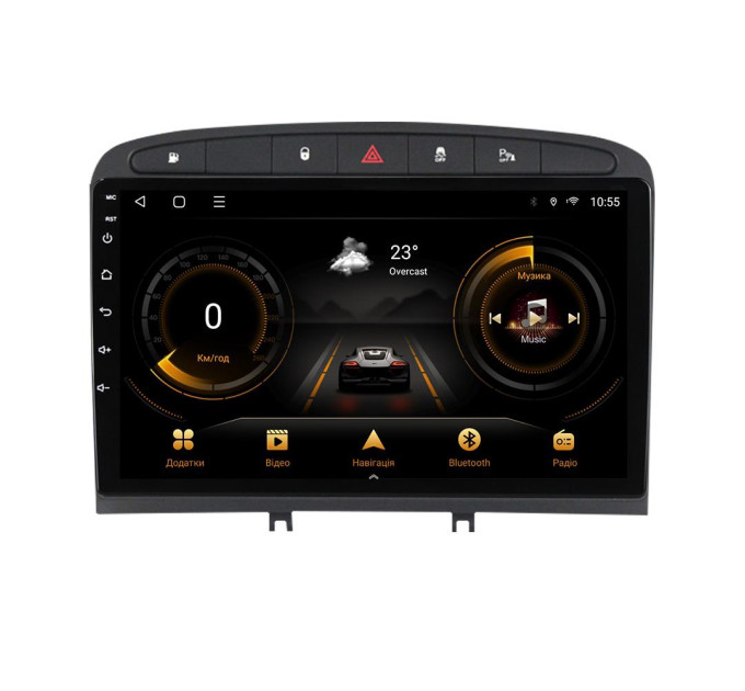 Штатна магнітола для Peugeot 408 2012-2020 BACAR 1/16Gb Optimal