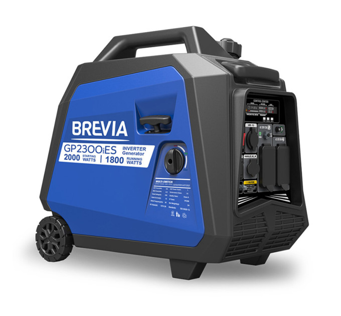 Генератор Brevia GP2300iES інверторний бензиновий 2,0кВт (ном 1,8кВт) з електростартером 