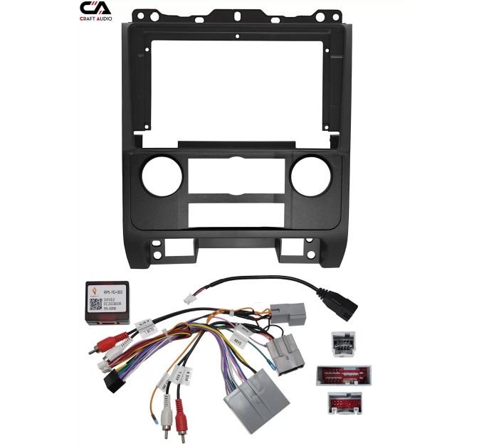 Рамка перехідна CraftAudio FO-012N FORD ESCAPE 2007-2012 Black + проводка
