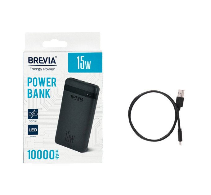 Повербанк Brevia 45115 10000mAh 15W Li-Pol