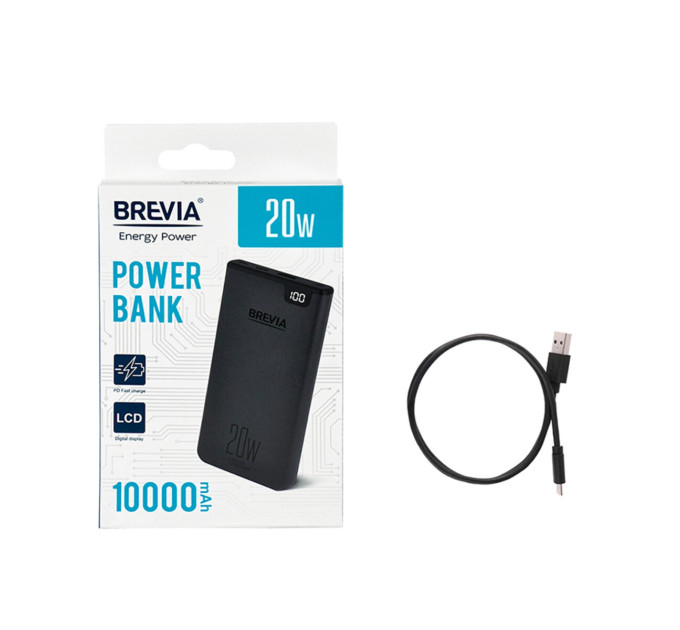 Повербанк Brevia 45120 10000mAh 20W Li-Pol, LCD