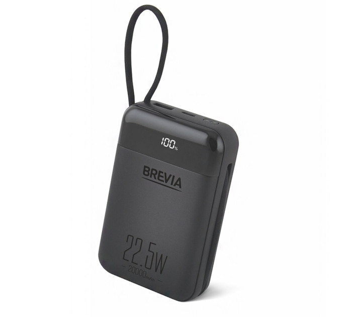 Повербанк Brevia 45222 20000mAh 22.5W Type-C+Lightning Cable, Li-Pol, LCD