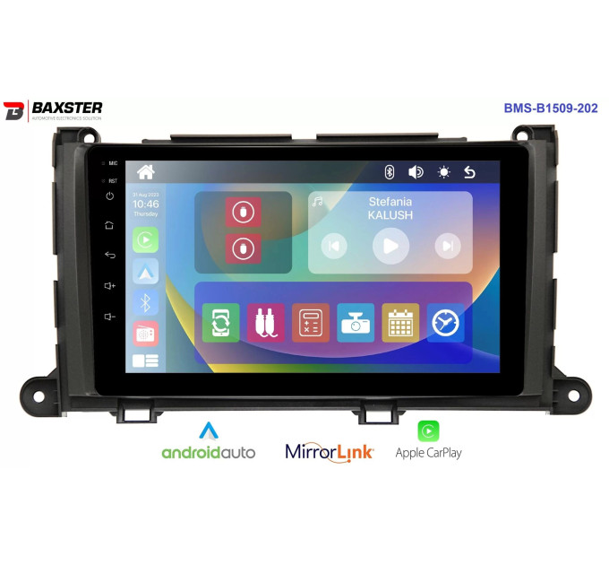 Штатна магнітола Baxster BMS-B1509-202 Toyota Sienna 10-14
