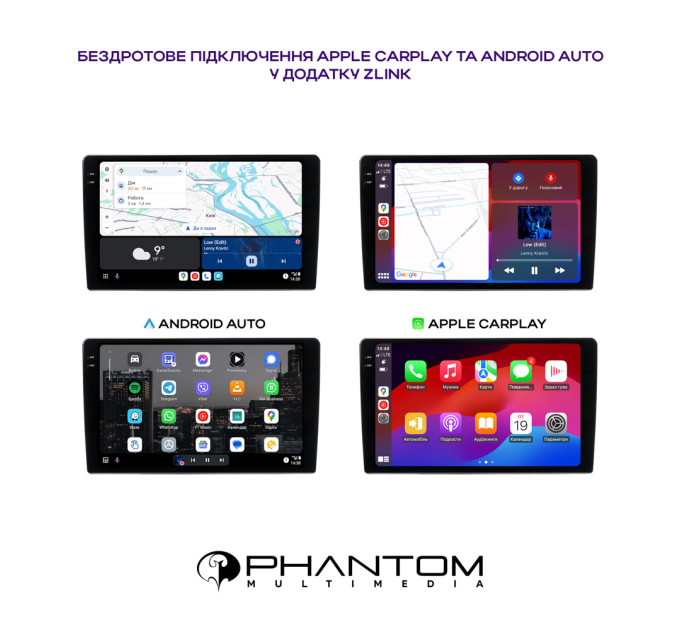 Автомагнітола PHANTOM DVA-2K10 Pro 4G 360° 4+64