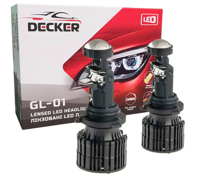 Світлодіодні лампи з лінзою Decker LED GL-01 6K 9006