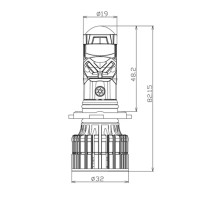 Світлодіодні лампи з лінзою Decker LED GL-01 6K 9006 Світлодіодні лампи з лінзою Decker LED GL-01 6K 9006
