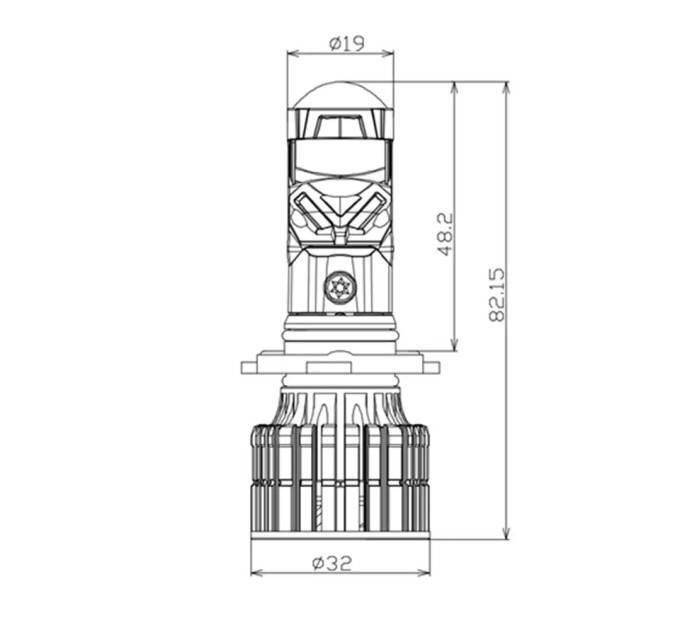 Світлодіодні лампи з лінзою Decker LED GL-01 6K 9006