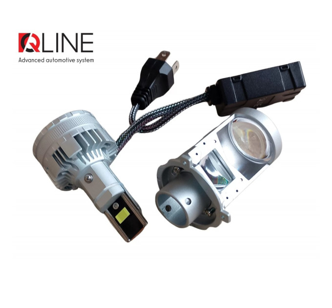 Світлодіодні лампи з лінзою Qline Alpha H4 Projector 50/70Вт 6000K (2шт)