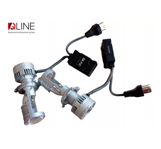 Світлодіодні лампи з лінзою Qline Alpha H4 Projector 50/70Вт 6000K (2шт)
