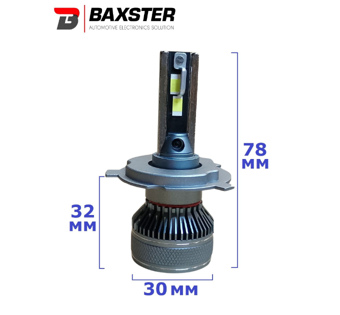 Світлодіодні лампи Baxster PL (Power Light) H4 12V 6000K (2шт)