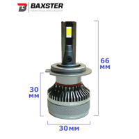 Світлодіодні лампи Baxster PL (Power Light) H7 12V 6000K (2шт)
