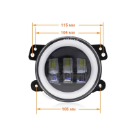 Протитуманна LED фара Cyclone FOG-04 45W+DRL 4" 5000K Протитуманна LED фара Cyclone FOG-04 45W+DRL 4" 5000K