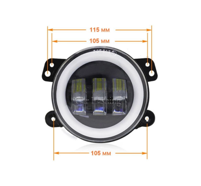 Протитуманна LED фара Cyclone FOG-04 45W+DRL 4" 5000K