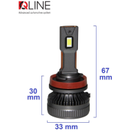 Світлодіодні лампи QLine DualVision 65W H11 6000K (2шт.)