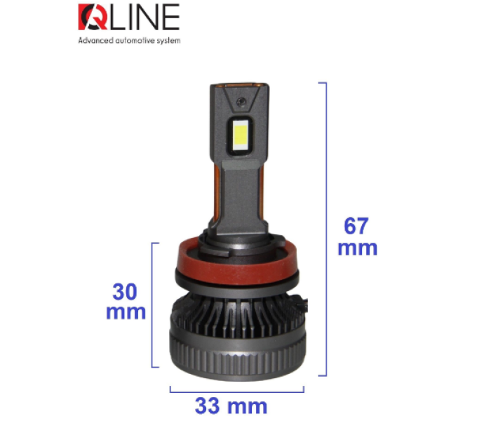 Світлодіодні лампи QLine DualVision 65W H11 6000K (2шт.)