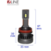 Світлодіодні лампи QLine DualVision 65W H11 6000K (2шт.)