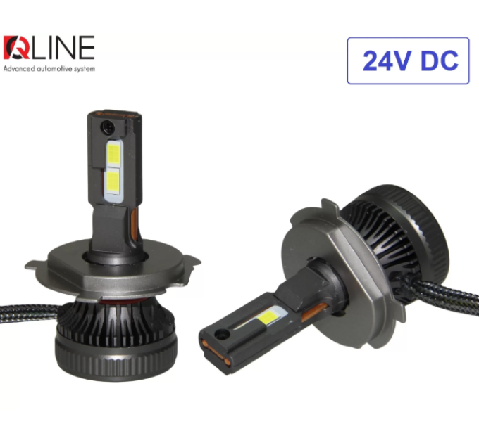Світлодіодні лампи QLine DualVision 65W H4 24V 6000K (2шт.)