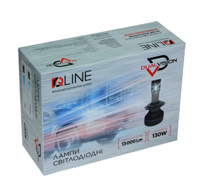 Світлодіодні лампи QLine DualVision 65W H4 24V 6000K (2шт.)