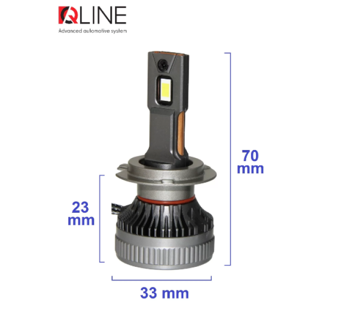 Світлодіодні лампи QLine DualVision 65W H7 6000K (2шт.)