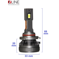 Світлодіодні лампи QLine DualVision 65W HB3 6000K (2шт.)