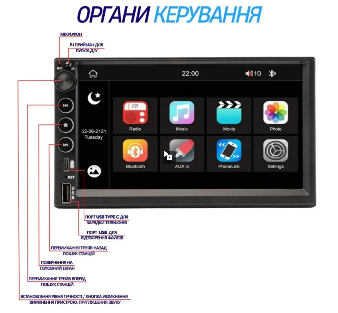 Автомагнітола PHANTOM DVX-732