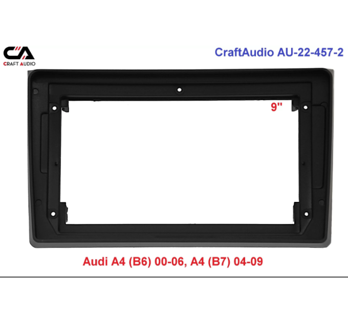 Рамка перехідна CraftAudio AU-22-457 Audi A4 (B6) 2000-2006, A4 (B7) 2004-2009 9"