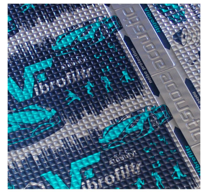 Шумоізоляція Vibrofiltr ВФ100-3 v2 (Акустик-3) (0,7х0,5)