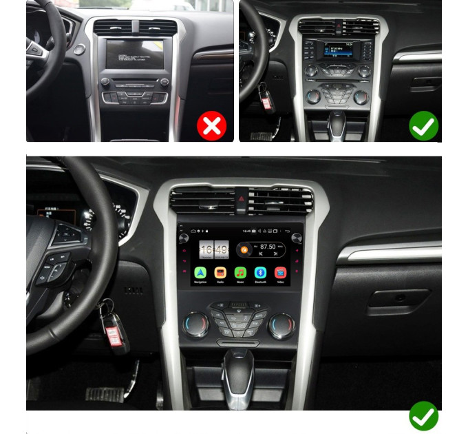 Штатна магнітола Torssen Ford Fusion/Mondeo 2013-2016 MP9232 круговий огляд
