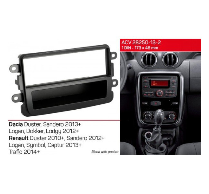 Перехідна рамка Renault Duster, Sandero, Logan, Trafic ACV 281250-13-2