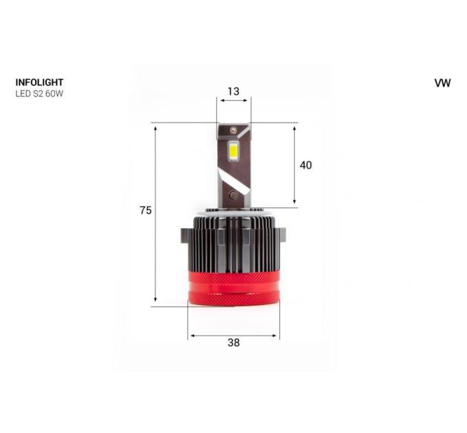 Світлодіодні лампи Infolight S2 H7 VW 60W