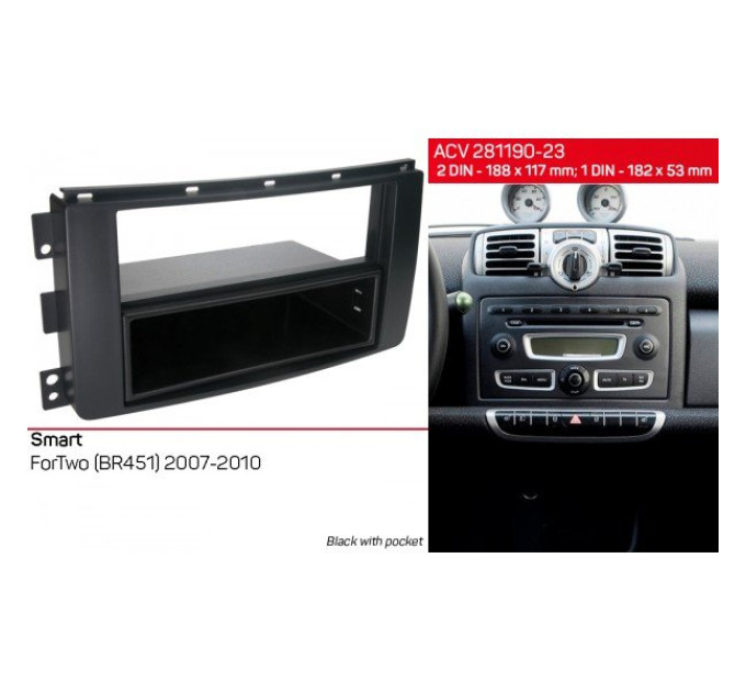 Перехідна рамка Smart ForTwo ACV 281190-23