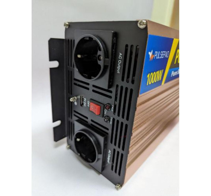 Автомобільний інвертор Pulsepad PSW-1000 12V 1000W PURE SINE WAVE
