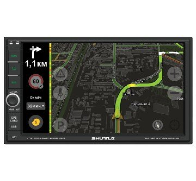 Автомагнітола Shuttle SDUA-7050 Black/Green