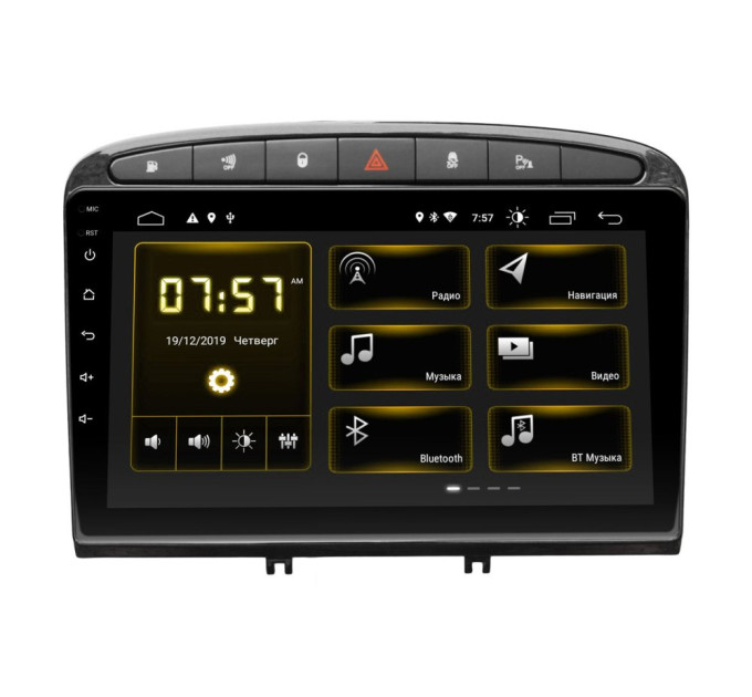 Штатна магнітола Incar DTA-7004 для Peugeot 308 2007-2013, 408 2011+ Black