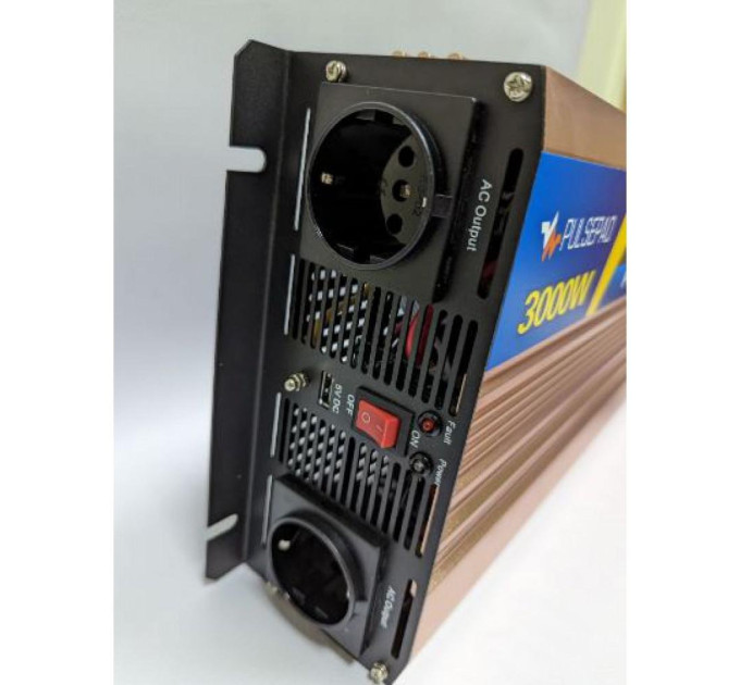 Автомобільний інвертор Pulsepad PSW-3000 12V 3000W PURE SINE WAVE