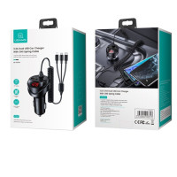 Автомобільний зарядний пристрій Usams US-CC119 C22 3.4A Dual USB Black