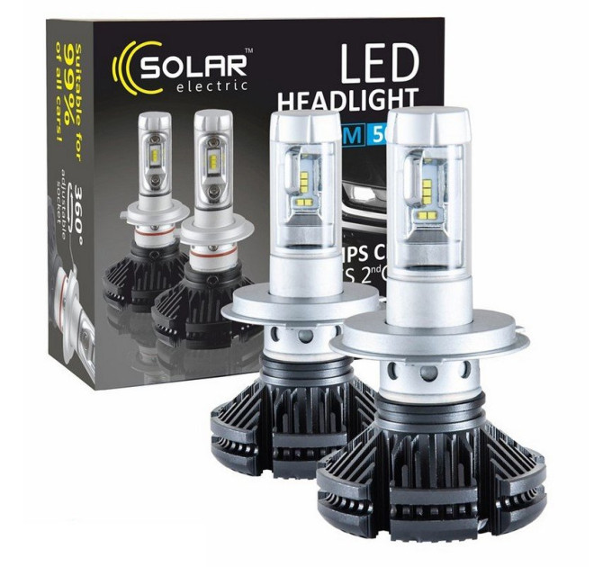 Світлодіодні лампи Solar LED H4 12/24V 6000K 6000Lm 50W ZES